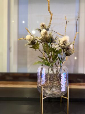 Glas Vase "Golden Base"